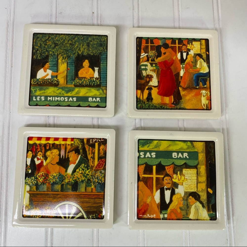Guy Buffet  ceramic tile coasters